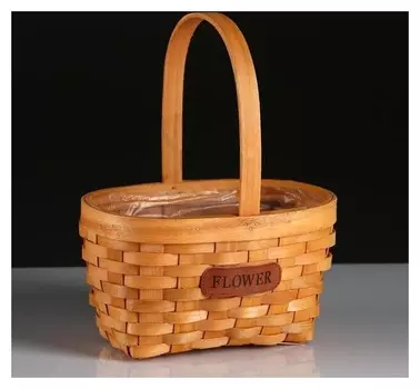 Корзина плетеная, секвойя, 22х15,5х12/25,5 см