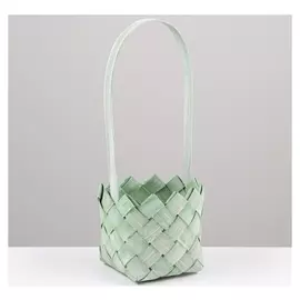 Корзина плетёная, 13x32 см, зеленый