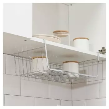 Корзина подвесная доляна, 38×25×14 см, цвет хромированный