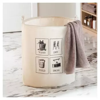 Корзина текстильная этель "Wash&amp;dry", 45*55 см