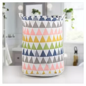 Корзина универсальная «Цветные треугольники», 35×35×45 см