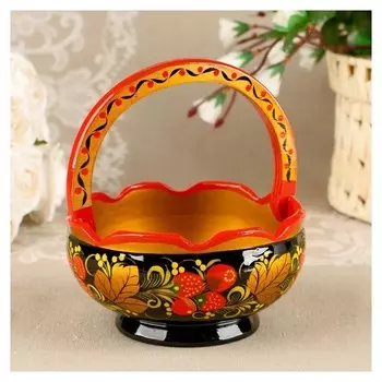 Корзинка, 16х13 см, хохлома