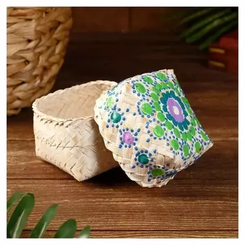 Корзинка бамбуковая "Весна" 9х9х9 см