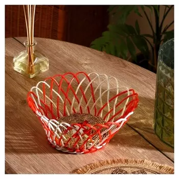 Корзинка для фруктов "Малика" пластик, 25х25х10 см