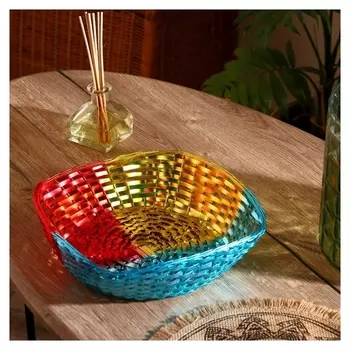 Корзинка для фруктов "Марифа" алюминий, 25х25х7 см