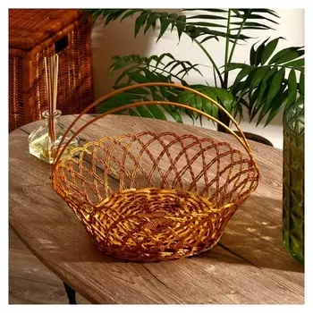 Корзинка для фруктов "Тана" алюминий, 30х30х10 см