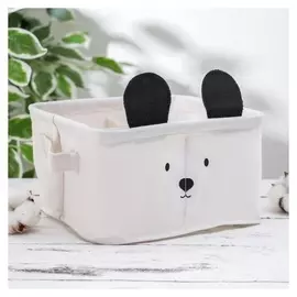 Корзинка для храненения с ручками «Мишка», 20×11 см, цвет бежевый