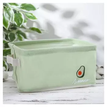 Корзинка для хранения с ручками «Авокадо», 23×16×12 см, цвет фисташковый