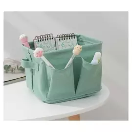 Корзинка для хранения «Тая», 2 кармана, 20×16×14 см, цвет зелёный