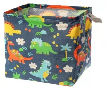 Корзинка для игрушек «Динозавры» 32×32×32 см