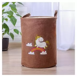 Корзинка для игрушек «Единорог» 35×35×45 см