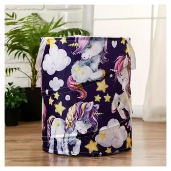 Корзинка для игрушек "Единороги" 35×35×45 см