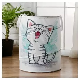 Корзинка для игрушек "Котик" 35×35×45 см