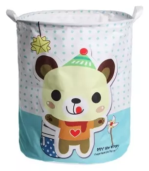 Корзинка для игрушек «Мишка» 34×34×45 см