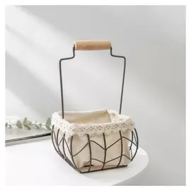 Корзинка для мелочей доляна «Бохо», 14×22 см, цвет коричневый