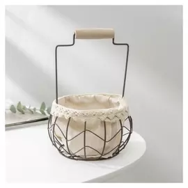 Корзинка для мелочей доляна «Бохо», 15×21 см, цвет коричневый