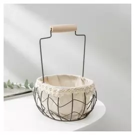 Корзинка для мелочей доляна «Бохо», 16×12,5×22, цвет коричневый