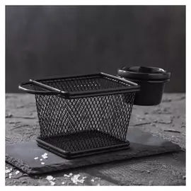 Корзинка для подачи снеков доляна «Ночь», 19×8×7 см, с соусником