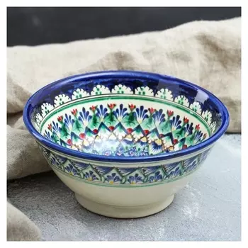 Коса большая риштанская керамика 18см/0,75л светлая