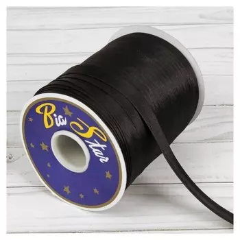 Косая бейка, 15 мм × 132 м, цвет чёрный F322