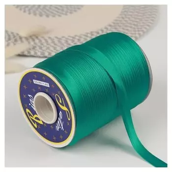 Косая бейка, 15 мм × 132 м, цвет изумрудный F256