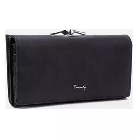 Кошелек женский, 4 отдела на магнитах, цвет черный