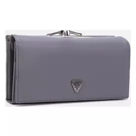 Кошелек женский, 4 отдела на магнитах, цвет серый