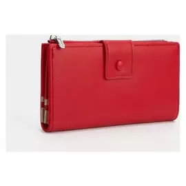 Кошелёк, 2 отдела на кнопке, цвет красный