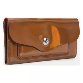 Кошелёк, 2 отдела на магните, цвет коричневый