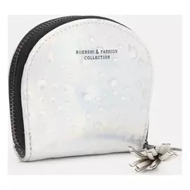 Кошелёк, 2 отдела на молнии, цвет серый