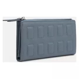 Кошелёк, 3 отдела на кнопке, цвет синий