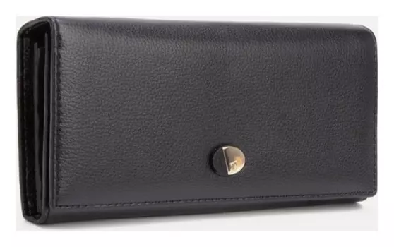 Кошелёк, 3 отдела на магните, цвет черный