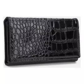 Кошелёк, 3 отдела на магните, цвет черный