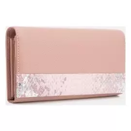 Кошелёк, 3 отдела на магните, цвет пудровый