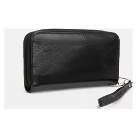 Кошелёк, 3 отдела на молнии, цвет черный