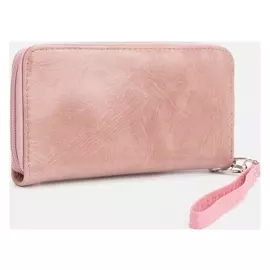 Кошелёк, 3 отдела на молнии, цвет розовый