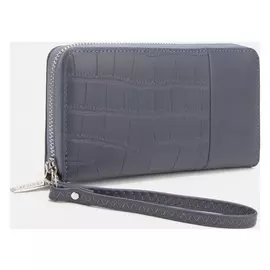 Кошелёк, 3 отдела на молнии, цвет синий