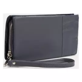 Кошелёк, 3 отдела на молнии, цвет синий