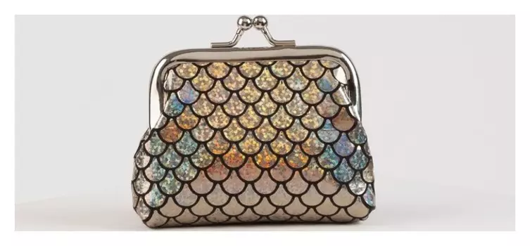 Кошелёк детский, отдел на фермуаре, цвет серебро+золото