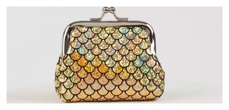 Кошелёк детский, отдел на фермуаре, цвет жёлтый