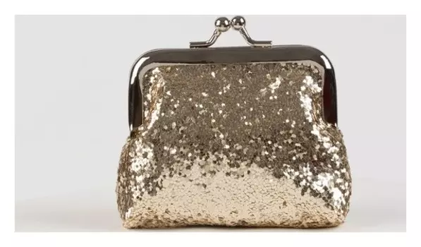 Кошелёк детский, отдел на фермуаре, цвет золото