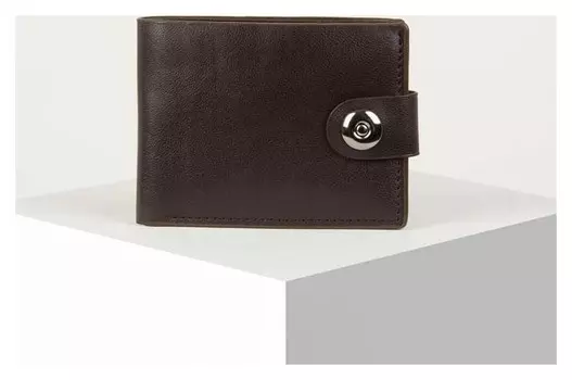 Кошелёк мужской, цвет тёмно-коричневый