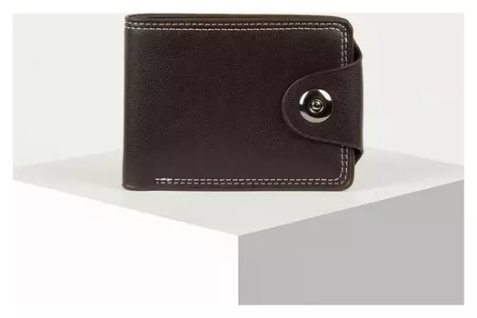 Кошелёк мужской, цвет тёмно-коричневый