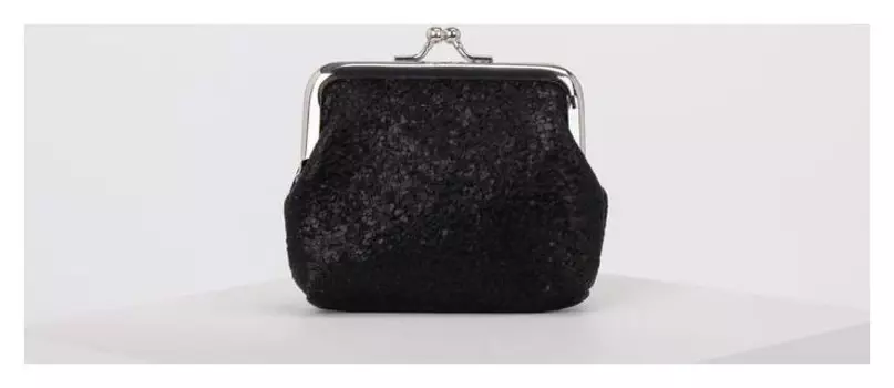 Кошелёк, отдел на фермуаре, цвет чёрный