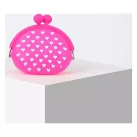 Кошелёк, отдел на фермуаре, цвет фуксия