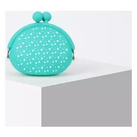 Кошелёк, отдел на фермуаре, цвет голубой