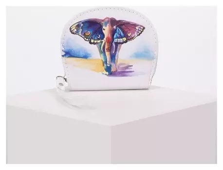 Кошелёк, отдел на молнии, цвет белый