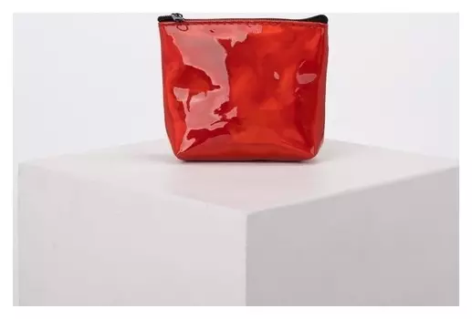 Кошелёк, отдел на молнии, цвет красный