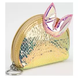 Кошелёк, отдел на молнии, кольцо, цвет бежевый