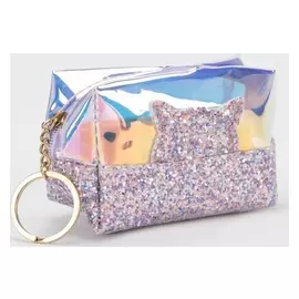 Кошелёк, отдел на молнии, кольцо, цвет сиреневый